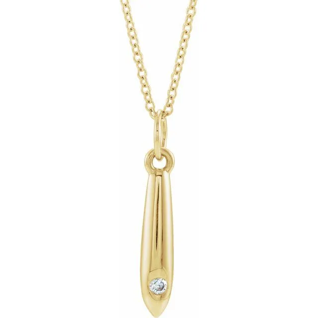 Necklaces 14K Yellow Gold 03 CTW Natural Diamond Geometric 1618 Necklace TreasureFineJewelers Necklaces 14K Yellow Gold 03 CTW Natural Diamond Geometric 1618 Necklace TreasureFineJewelers