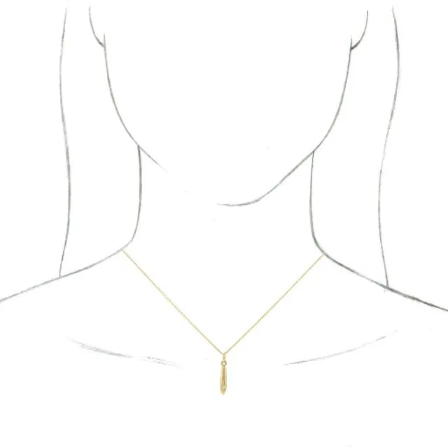 Necklaces 14K Yellow Gold 03 CTW Natural Diamond Geometric 1618 Necklace TreasureFineJewelers