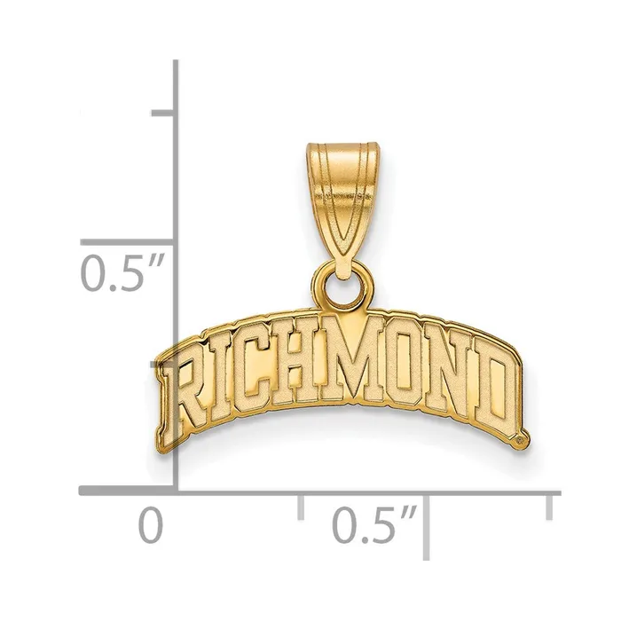 Necklaces 14ky Gold University of Richmond Medium Script Pendant TreasureFineJewelers