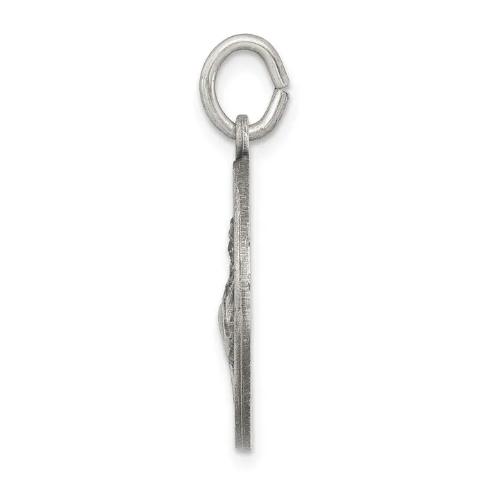 Necklaces Sterling Silver Antiqued Saint Francis of Assisi Medal TreasureFineJewelers