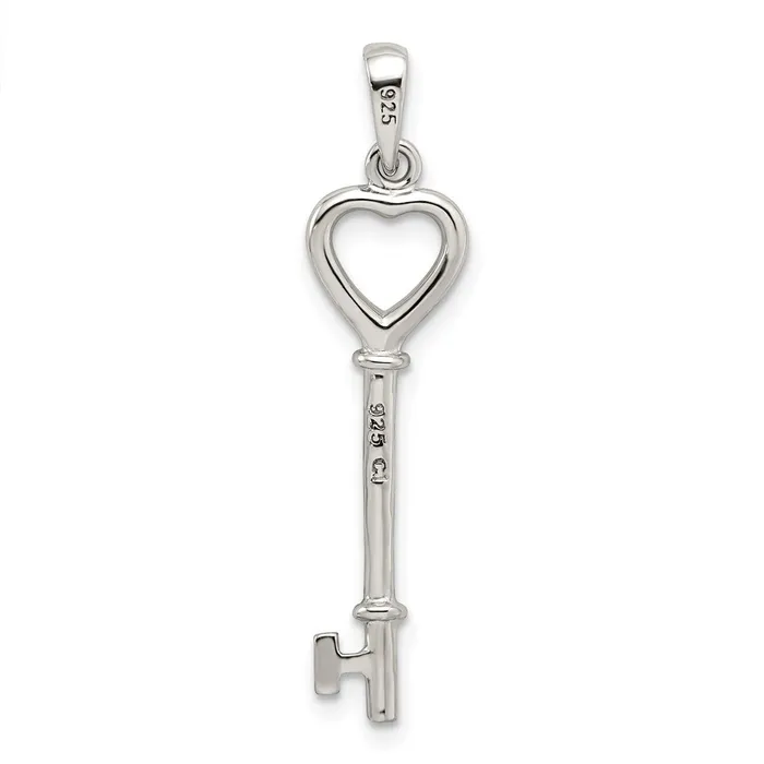 Necklaces Sterling Silver Key Pendant TreasureFineJewelers