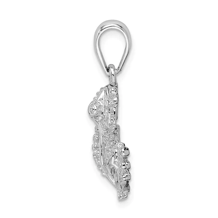 Necklaces Sterling Silver Polished Frog Pendant TreasureFineJewelers