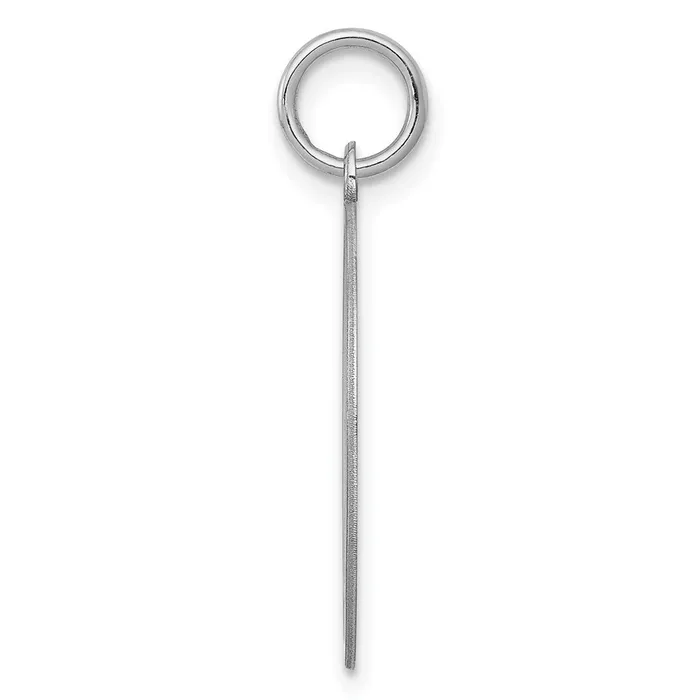 Necklaces Sterling Silver Rhodiumplated Brocaded Letter K Initial Charm TreasureFineJewelers