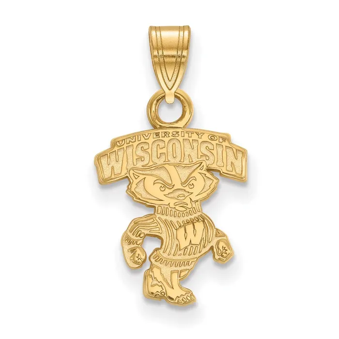 Necklaces TreasureFineJewelers 10k Gold University of Wisconsin Small Pendant Necklaces TreasureFineJewelers 10k Gold University of Wisconsin Small Pendant