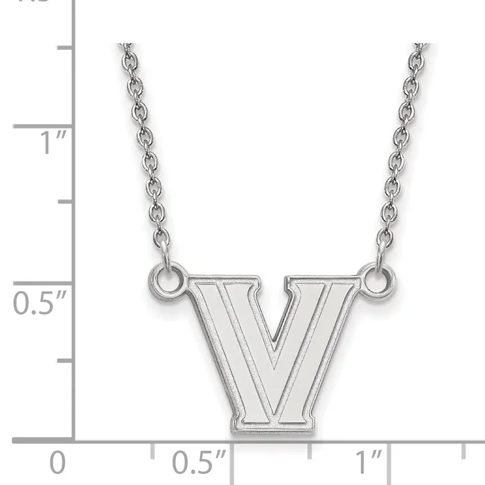 Necklaces TreasureFineJewelers 10K White Gold Villanova University Small Pendant with Necklace