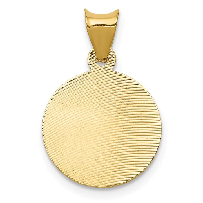 Necklaces TreasureFineJewelers 14K Polished DC Lady Of Guadalupe Circle Pendant