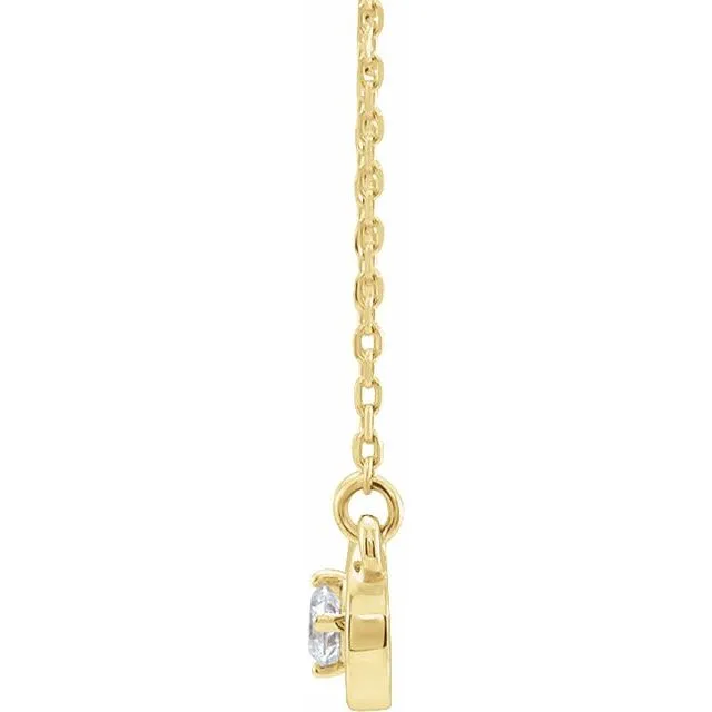 Necklaces TreasureFineJewelers 14K Yellow 110 CT Diamond InfinityInspired 1618 Necklace