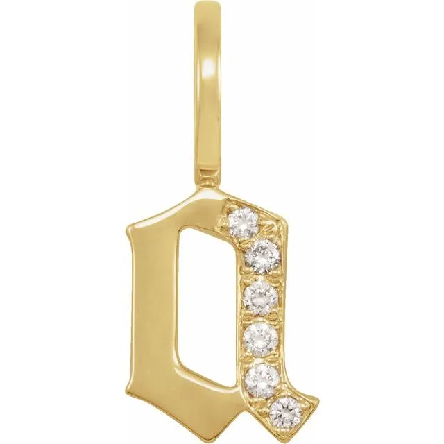 Necklaces TreasureFineJewelers 14K Yellow Gold 05 CTW Natural Diamond Gothic Initial A CharmPendant Necklaces TreasureFineJewelers 14K Yellow Gold 05 CTW Natural Diamond Gothic Initial A CharmPendant