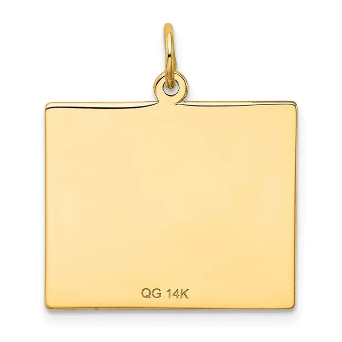 Necklaces TreasureFineJewelers 14k Yellow Gold Friday the First Day Calendar Pendant