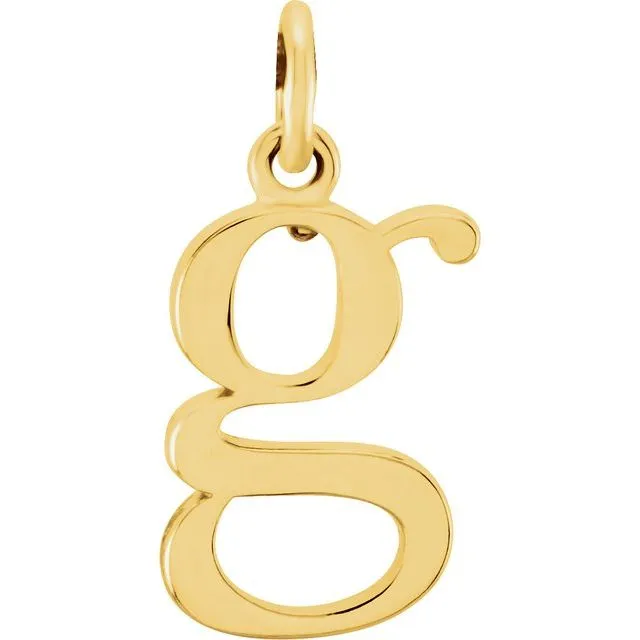 Necklaces TreasureFineJewelers 14K Yellow Gold Lowercase Initial G Pendant Necklaces TreasureFineJewelers 14K Yellow Gold Lowercase Initial G Pendant