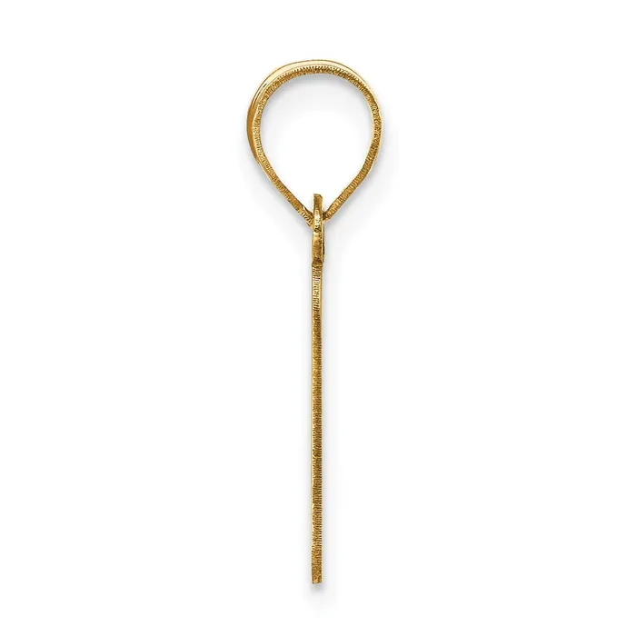 Necklaces TreasureFineJewelers 14k Yellow Gold Polished Bubble Letter F Initial Pendant