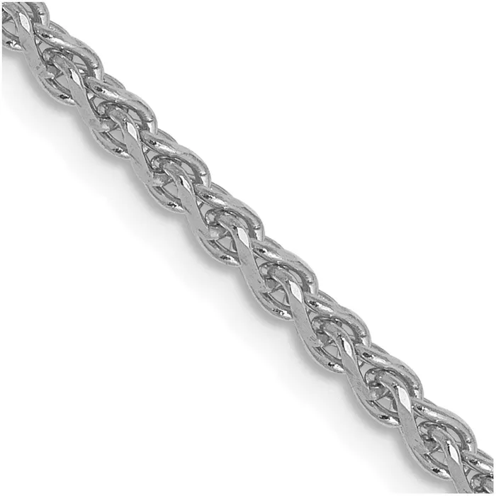 Necklaces TreasureFineJewelers Leslies 14K White Gold 18mm Solid DC Spiga Chain Necklaces TreasureFineJewelers Leslies 14K White Gold 18mm Solid DC Spiga Chain