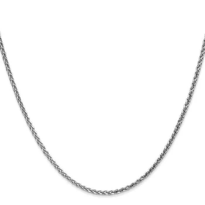 Necklaces TreasureFineJewelers Leslies 14K White Gold 18mm Solid DC Spiga Chain
