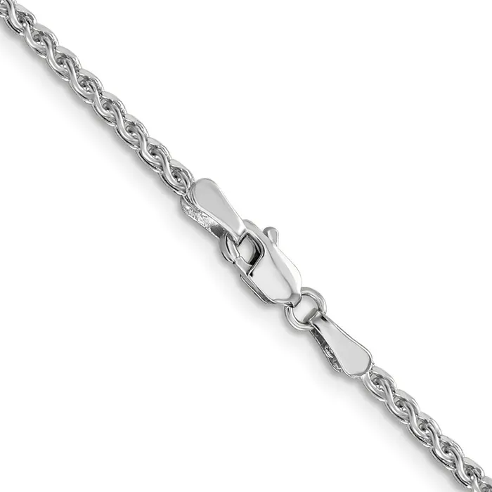 Necklaces TreasureFineJewelers Leslies 14K White Gold 18mm Solid DC Spiga Chain
