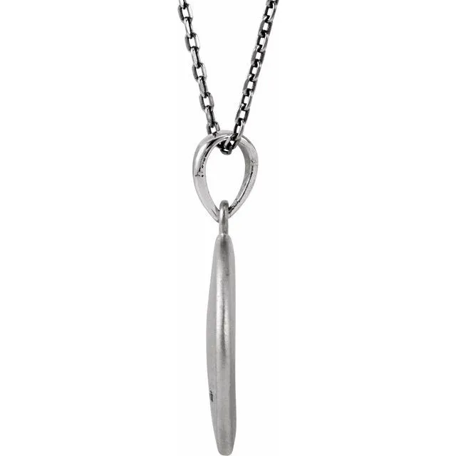 Necklaces TreasureFineJewelers Sterling Silver 005 CTW Diamond Initial P 18 Necklace