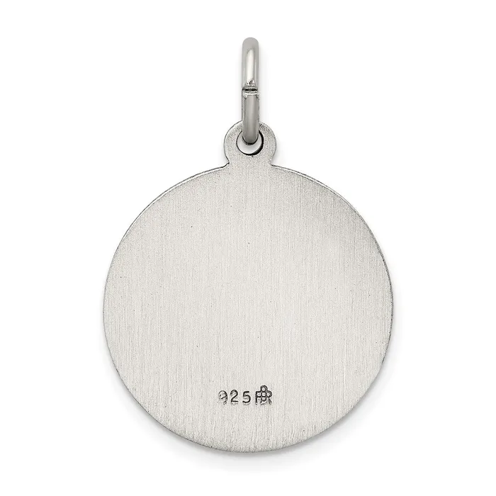 Necklaces TreasureFineJewelers Sterling Silver Antiqued Our Lady of Mount Carmel Medal
