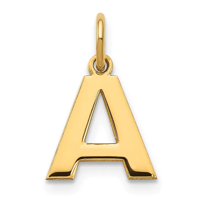 Necklaces TreasureFineJewelers Sterling Silver Goldplated Letter A Initial Pendant Necklaces TreasureFineJewelers Sterling Silver Goldplated Letter A Initial Pendant