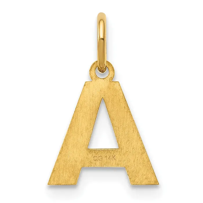 Necklaces TreasureFineJewelers Sterling Silver Goldplated Letter A Initial Pendant