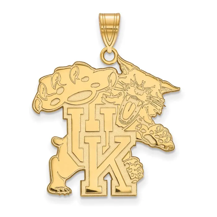Necklaces TreasureFineJewelers Sterling Silver Goldplated University of Kentucky UK Wildcat Extra Large Pendant Necklaces TreasureFineJewelers Sterling Silver Goldplated University of Kentucky UK Wildcat Extra Large Pendant
