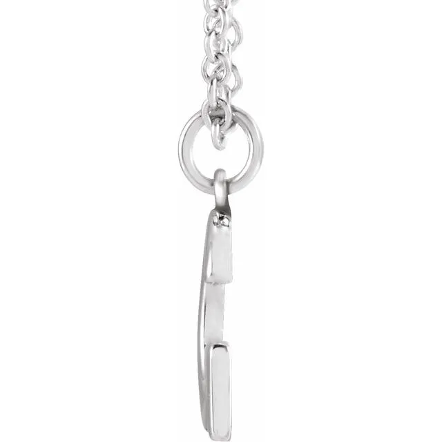 Necklaces TreasureFineJewelers Sterling Silver Initial G Dangle 16 Necklace