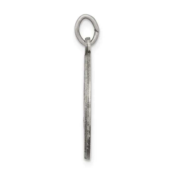 Necklaces TreasureFineJewelers Sterling Silver Polished and Matte Finish Holy Communion Pendant