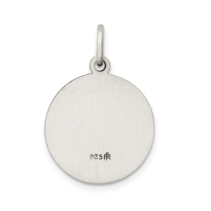 Necklaces TreasureFineJewelers Sterling Silver Polished and Matte Finish Holy Communion Pendant