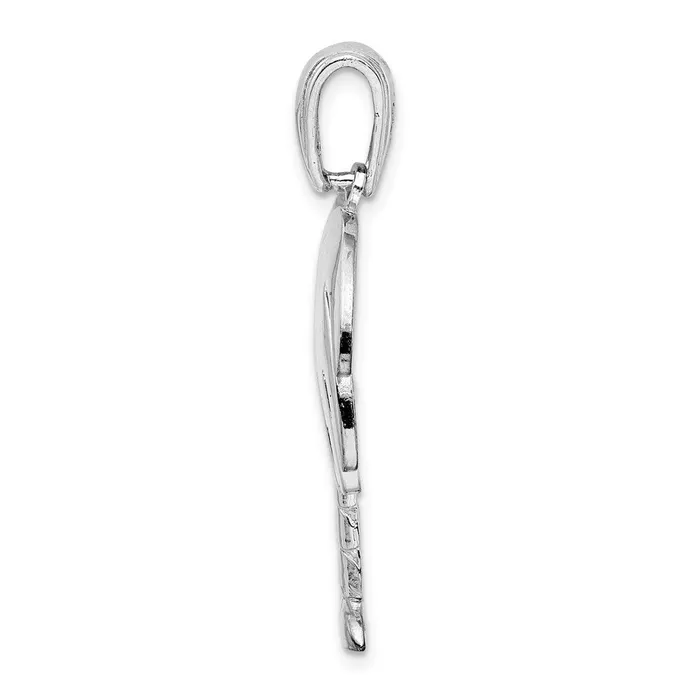 Necklaces TreasureFineJewelers Sterling Silver Polished Charleston Palm Tree Pendant