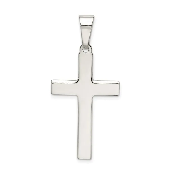 Necklaces TreasureFineJewelers Sterling Silver Polished Cross Pendant