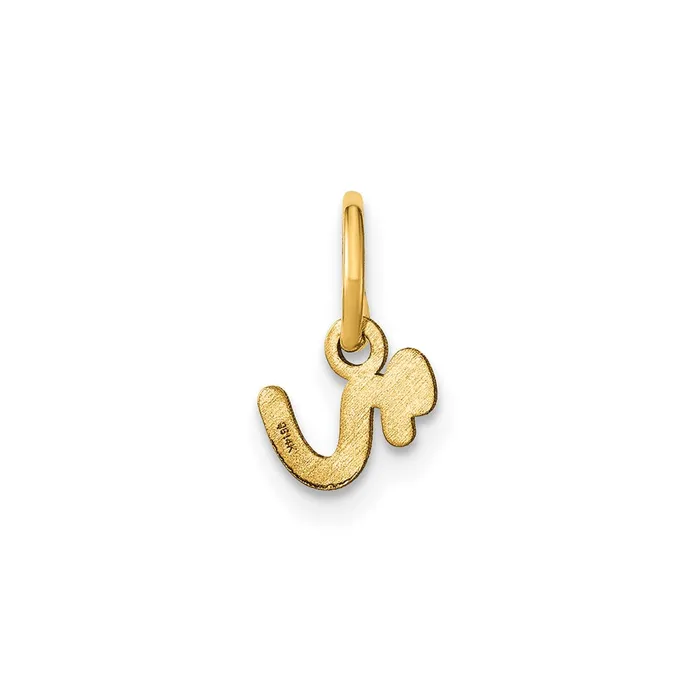 Necklaces TreasureFineJewelers Sterling Silver Rhodiumplated Lower case Letter R Initial Charm