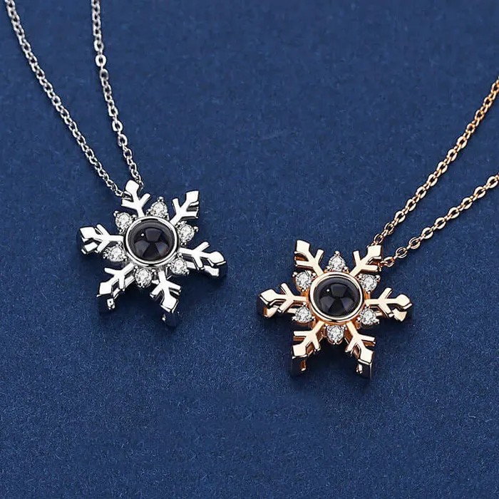 Necklaces Trendolla Jewelry Snowflake Fashion Collarbone Chain Necklace With Picture Inside