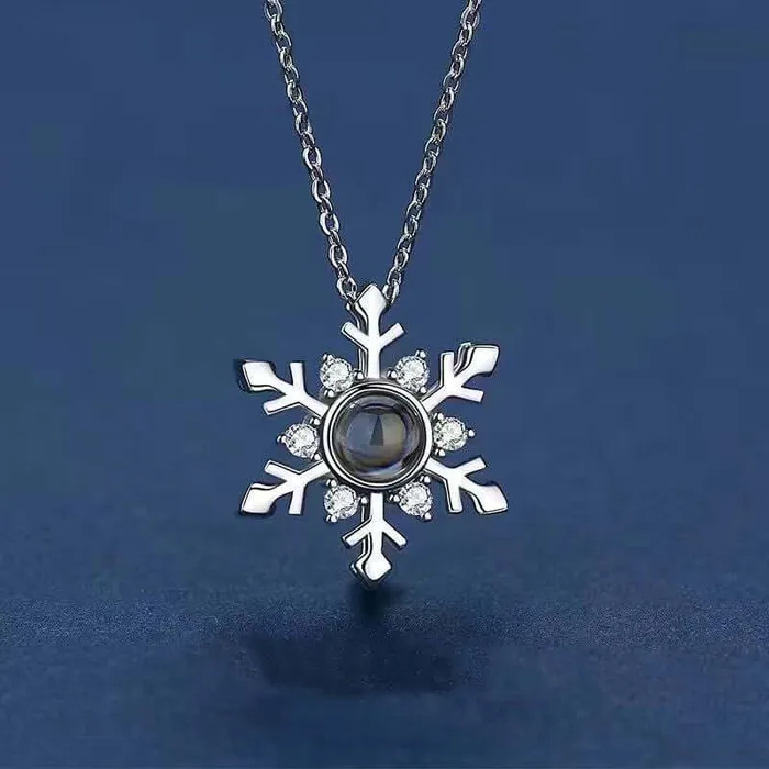 Necklaces Trendolla Jewelry Snowflake Fashion Collarbone Chain Necklace With Picture Inside