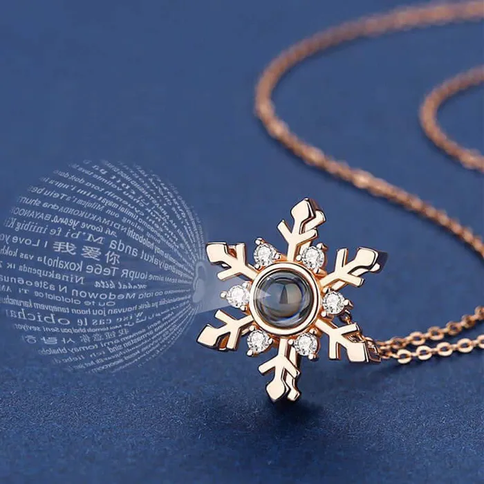 Necklaces Trendolla Jewelry Snowflake Fashion Collarbone Chain Necklace With Picture Inside