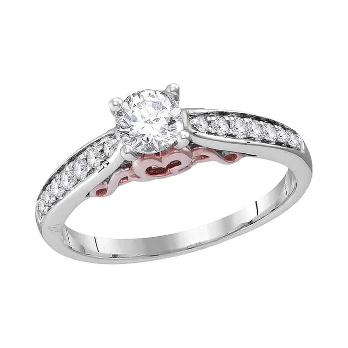 North Arrow Shop Rings 14kt white gold womens round diamond solitaire bridal wedding engagement ring 58 cttw113630 North Arrow Shop Rings 14kt white gold womens round diamond solitaire bridal wedding engagement ring 58 cttw113630