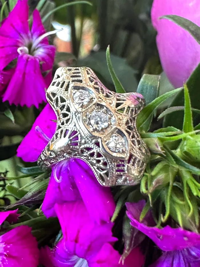ONeills Estate Jewelry Rings Art Deco Filigree Ring 13000748