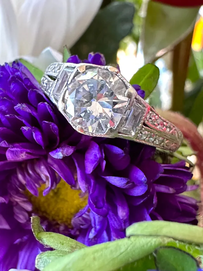 ONeills Estate Jewelry Rings Platinum Diamond Fashion Engagement Ring 10000987 ONeills Estate Jewelry Rings Platinum Diamond Fashion Engagement Ring 10000987