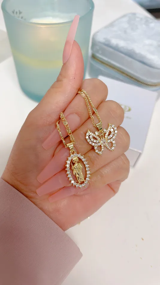 Oval Saint Jude Butterfly Necklace MP Jewelry Necklaces
