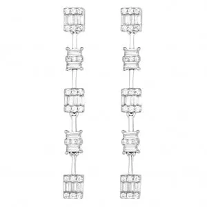 Perfect Piercing Earrings Sterling baguette drop earrings