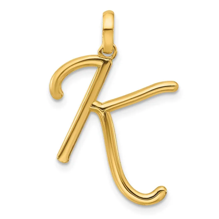 PreStyled Sets 14k Yellow Gold Fancy Letter K TreasureFineJewelers