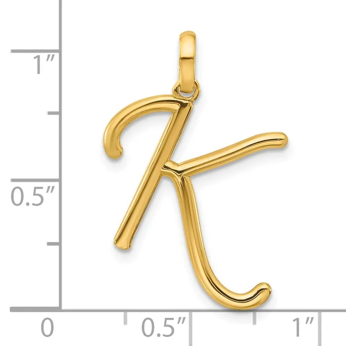 PreStyled Sets 14k Yellow Gold Fancy Letter K TreasureFineJewelers