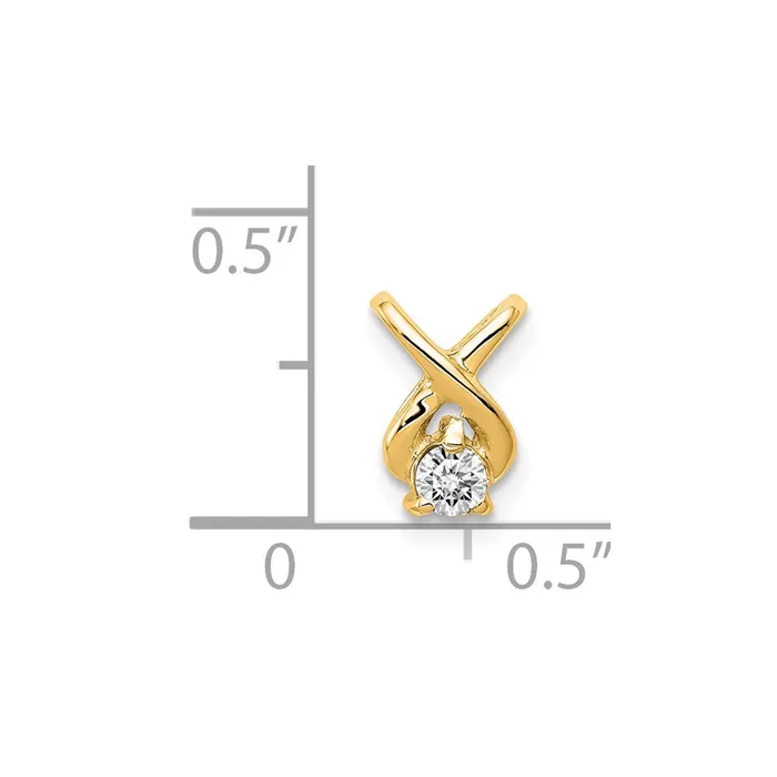 PreStyled Sets TreasureFineJewelers 14k Yellow Gold 29mm A Diamond Chain Slide