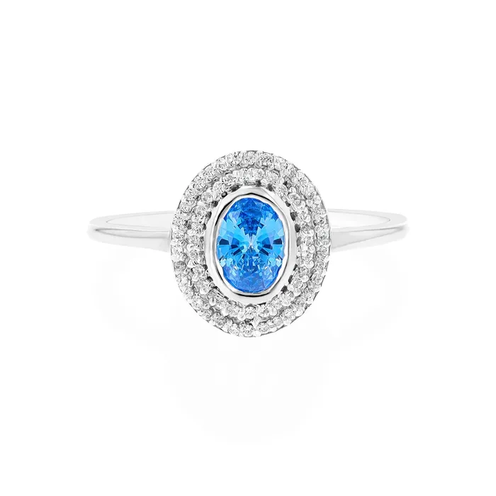 Rings Ema Jewels Hebe Sapphire Sterling Silver Ring