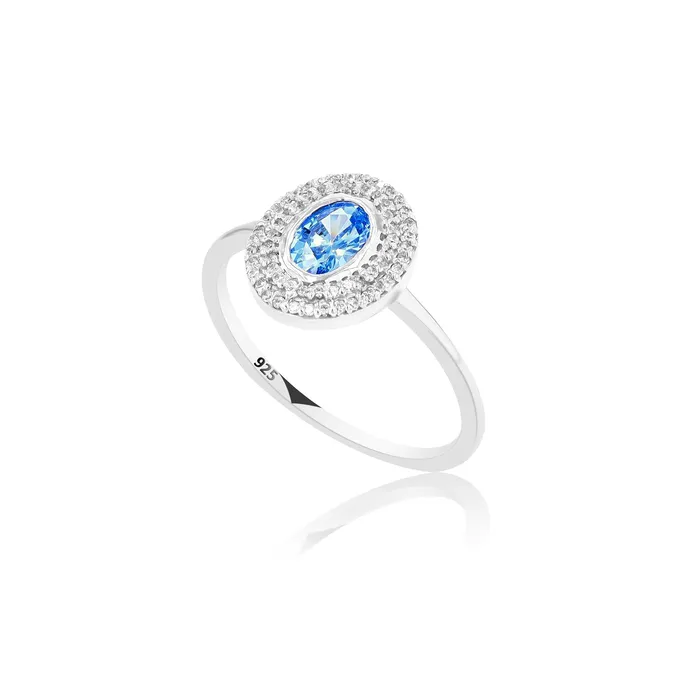 Rings Ema Jewels Hebe Sapphire Sterling Silver Ring