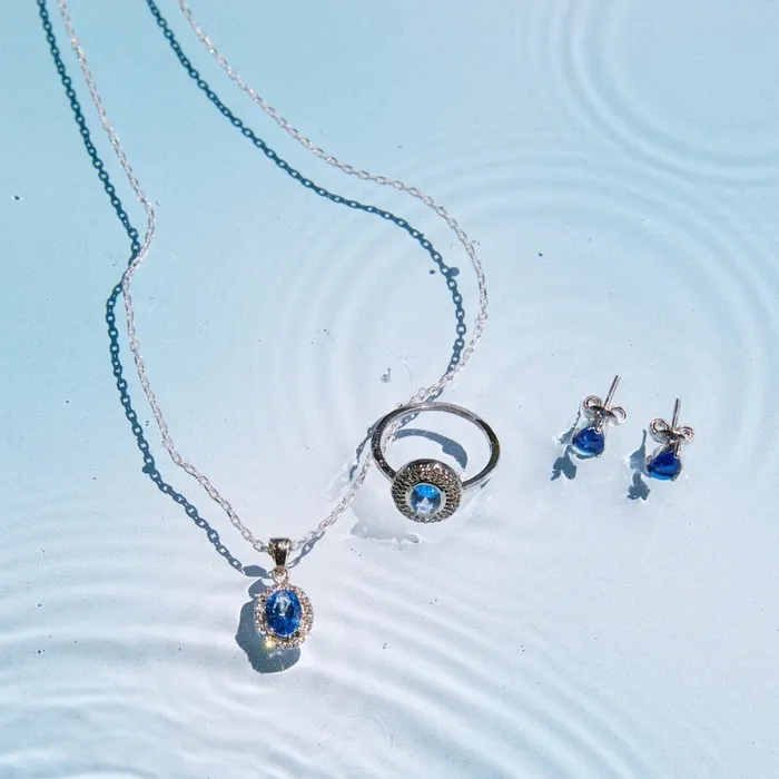 Rings Ema Jewels Hebe Sapphire Sterling Silver Ring