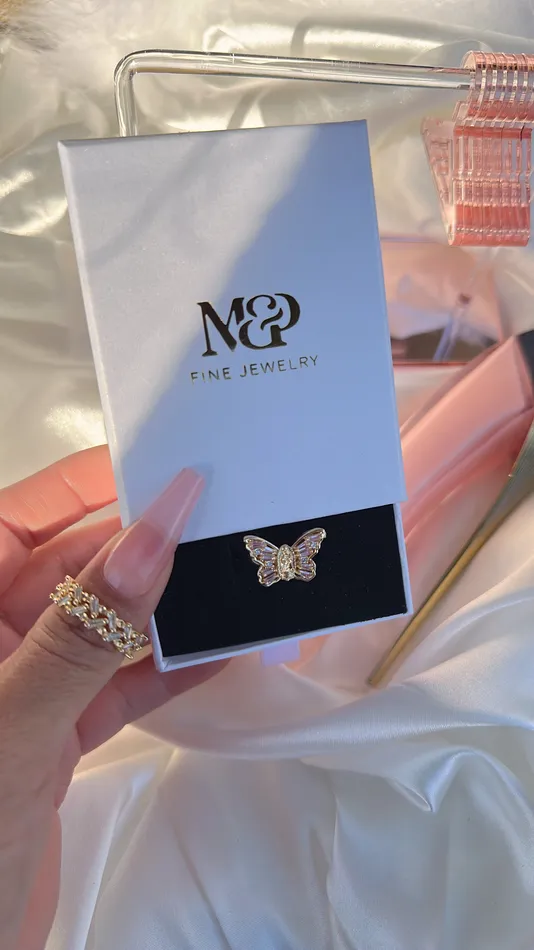 Rings MP Jewelry Pink Virgin Mary Butterfly Ring