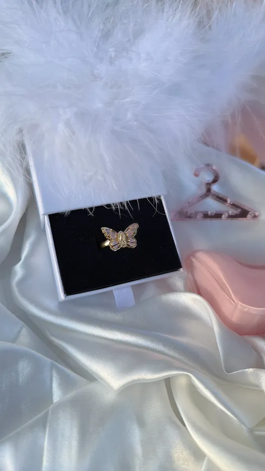 Rings MP Jewelry Pink Virgin Mary Butterfly Ring