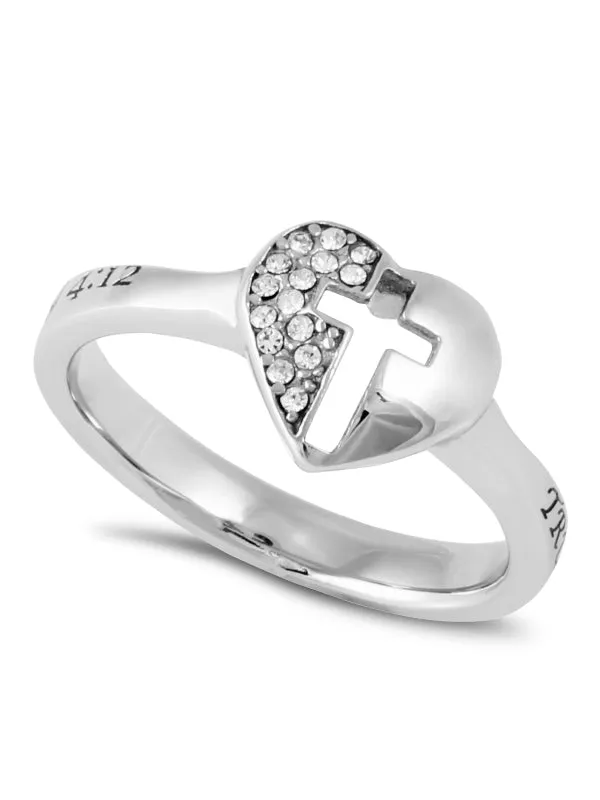 Rings North Arrow Shop 1 TIMOTHY 412 Ring with Bible Verse Heart and Lock in Stainless Steel Rings North Arrow Shop 1 TIMOTHY 412 Ring with Bible Verse Heart and Lock in Stainless Steel