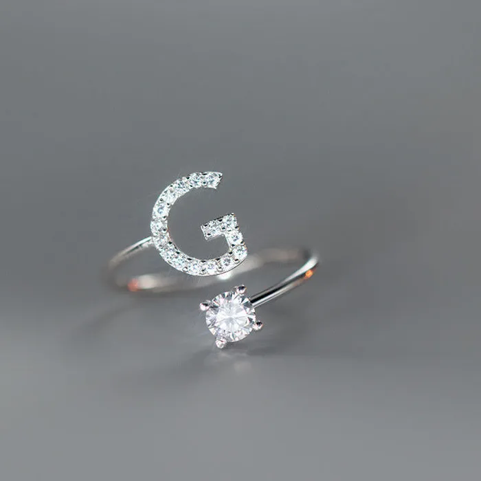Rings S925 Silver 26 Letters Toi et Moi Ring Trendolla Jewelry