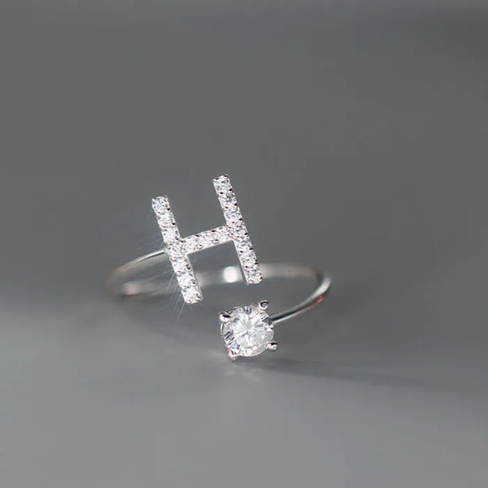 Rings S925 Silver 26 Letters Toi et Moi Ring Trendolla Jewelry