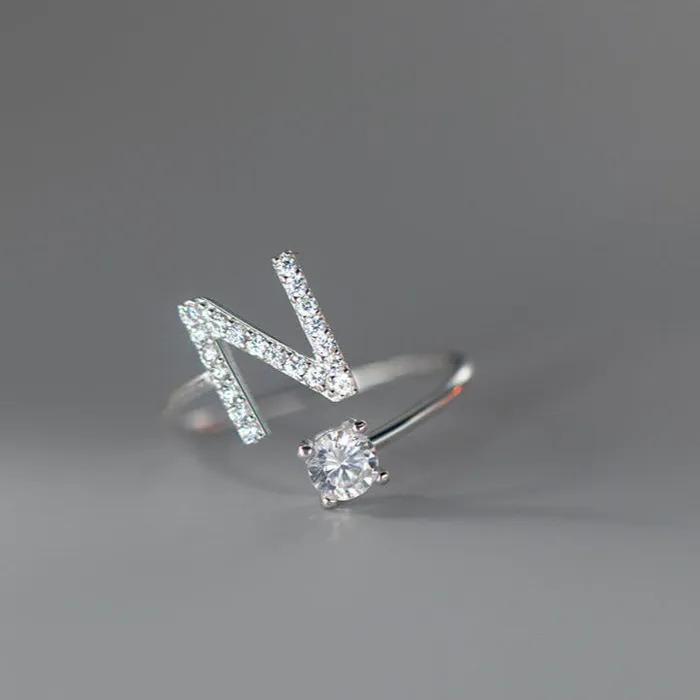 Rings S925 Silver 26 Letters Toi et Moi Ring Trendolla Jewelry