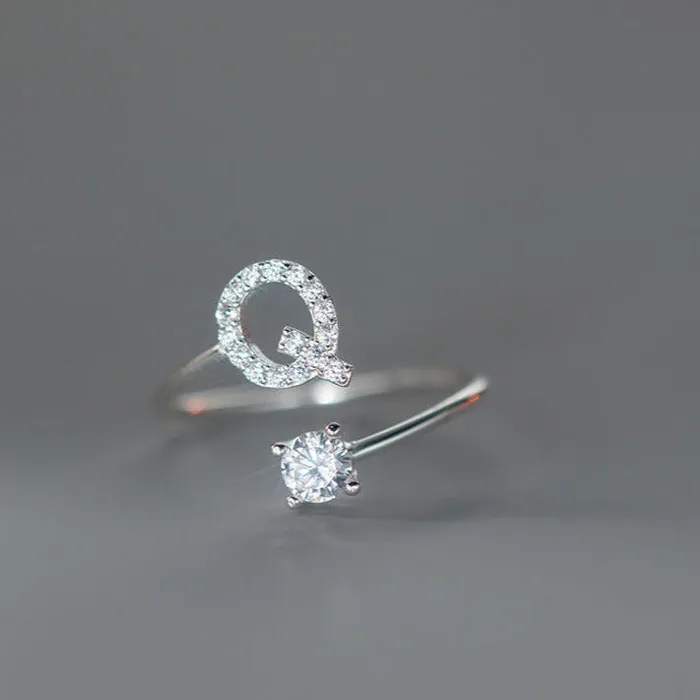 Rings S925 Silver 26 Letters Toi et Moi Ring Trendolla Jewelry